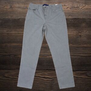 Gloria Vanderbilt Amanda High Rise Tapered Jeans Light Gray Women 16 Average